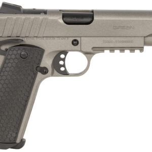 Girsan 391148 MC1911 S Influencer Full Size 10mm Auto 9+1 5" Black Steel Barrel, Tungsten Gray Cerakote Optic Ready/Serrated Steel Slide & Frame w/Picatinny Rail & Beavertail, Gray Polymer Grip