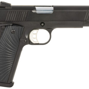 Tisas 10100502 1911 Duty Carry 45 ACP 8+1 5" Stainless Steel Barrel, Black Cerakote Serrated Slide, Black Cerakote Steel Frame w/Beavertail Black Sunburst G10 Grips