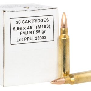 PPU PPRM556B Metric Rifle  5.56x45mmNATO 55gr Full Metal Jacket Boat Tail 1000 Per Box/1 Case