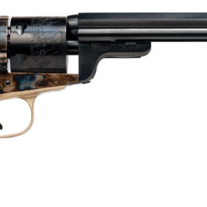 Cimarron CA925 1851 Richards-Mason 38 Special 6 Shot, 7.50" Blued Octagon Barrel & Cylinder, Color Case Hardened Steel Frame, Brass Bead Front Sight, Walnut Grip