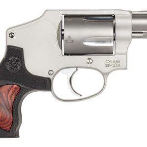 Smith & Wesson 10186 Performance Center Model 642 38 S&W Spl +P 5rd 1.88" Stainless Steel Barrel, Fluted Cylinder, Matte Silver Aluminum Frame with Black Polymer with Integrated Wood Insert Grip