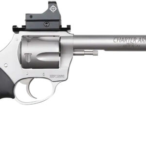Charter Arms 79965 Mastiff Target Large Frame 9mm Luger 5rd, 6" Stainless Steel Barrel, Cylinder & Frame, Sightmark Micro Optic, Picatinny Rail, Black Rubber Grip, Exposed Hammer