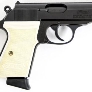 PPK/S 380ACP 3.35" BLK w/White Grip 7rd