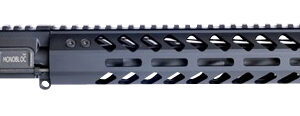 HM Defense 125MBUP556 MonoBloc Upper  223 Rem, 5.56x45mm NATO 12.50" Black Cerakote Barrel, 7075-T6 Aluminum Black Anodized Receiver, 10.37" M-LOK Free-Float Handguard for AR-15 Pistol