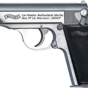 Walther Arms 4796029 PP  32 ACP 8+1 3.90" Stainless Steel Barrel, Stainless Serrated Steel Slide, Stainless Aluminum Frame w/Beavertail, Textured Polymer Grip