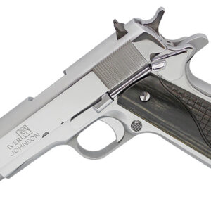 IVER 1911A1 45ACP 5" Chrome/BLk Grip 8rd