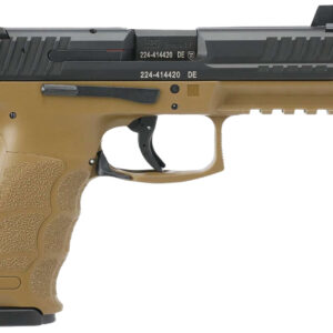 HK 81000776 VP9 Tactical 9mm Luger 17+1 4.70" Black Steel Threaded Barrel, Black Serrated Steel Slide, Flat Dark Earth Polymer Frame w/Picatinny Rail,  Ambidextrous