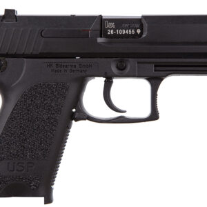 HK 81000336 USP V1 Compact 40 S&W 12+1 3.58" Black Polygonal Rifled Barrel, Black Serrated Slide, Black Polymer Frame, Black Polymer Grip, Ambidextrous