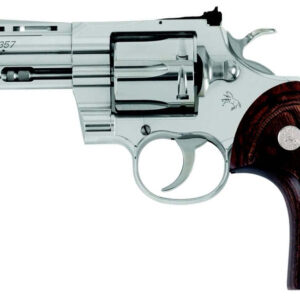CLT PYTHON 357MAG 5 SS WOOD GRIP BLEM