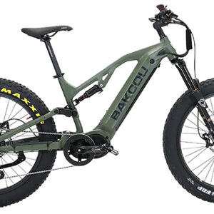 Bakcou E-bikes BSC19GB21 Scout Large Matte Army Green 19" Frame, 11 Speed Sram NX, 11-42t Rear Cassette BafangUltra Mid-Drive Motor
