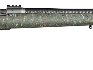 Christensen Arms 8010800203 Summit TI  Full Size 300 PRC 3+1, 26" Natural Titanium Steel Threaded Barrel, Natural Titanium Aluminum Receiver, Green w/Black/Tan Webbing Fixed Sporter Stock