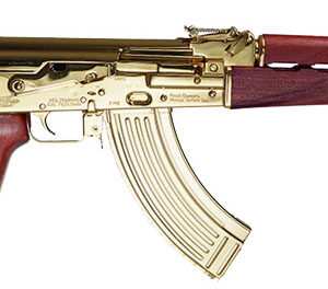ZAS ZPAPM70 7.62X39 RED SERBIAN WOOD GOLD PLATED