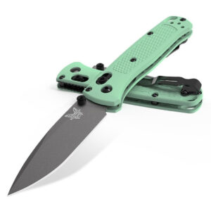 BENCHMADE Mini Bugout Folding Knife 2.82" Plain Blade - Sea Foam Grivory Handle | 533GY-06