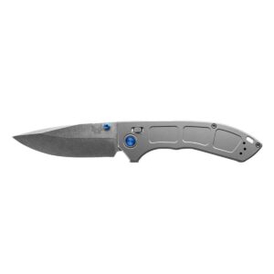 BENCHMADE Narrows AXIS Folding Knife 3.43" Drop Point Blade - Gray Titanium Handles | 748