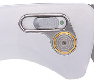 S.O.G SOG15730257 One-Zero Auto 3.10" Folding Plain Satin/Polished CPM S35VN SS Blade/ White Sculpted Aluminum Handle