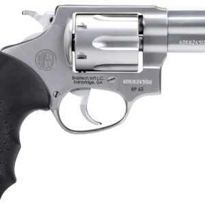 Rossi 2RP639 RP63  Small Frame 357 Mag 6 Shot, 3" Satin Stainless Steel Barrel, Cylinder & Frame, Black Textured Rubber Grip, Hammer Block Safety, Exposed Hammer