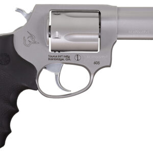 Taurus 260539NS Defender 605  SA/DA 38 Special +P or 357 Mag 5 Shot 3" Barrel, Overall Matte Finish Stainless Steel, Finger Grooved Black Hogue Rubber Grip, Night Front Sight