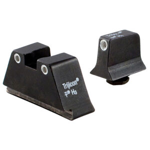 Trijicon For Glock Suppressor Night Sight Set - White Outline - Green Lamps for Calibers 9mm,.40,.43,.45 G.A.P.,.357 GL201-C-600649 GL201C600649