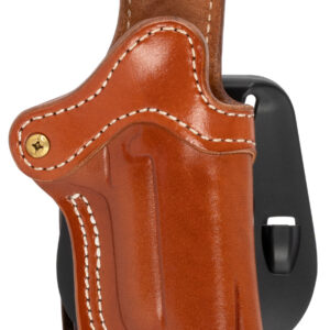 1791 Gunleather Optic Ready Size 01 OWB Style made of Leather with Classic Brown Finish, Adjustable Cant & Paddle Mount Type fits 4-5" Barrel 1911 & Browning Hi Power for Right Hand | OR-PDH-1-CBR-R
