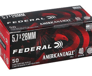 Federal American Eagle, 5.7x28mm, FMJ, 40 Grain, 50 Rounds AE5728A