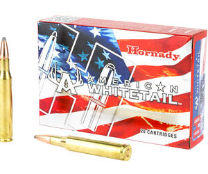 Hornady American Whitetail .270 Winchester 130 grain Soft Point Brass Cased Centerfire Rifle Ammo 20 Rounds 8053 8053