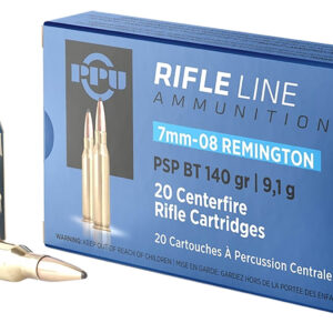 PPU PSP 7mm-08 Remington 140 Grain Centerfire Rifle Ammo PP708