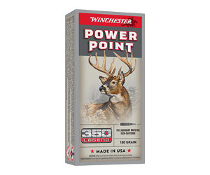 Winchester Power Point Rifle Ammunition 350 Legend 180 gr. PSP 2100 fps 20/ct X3501