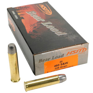 HSM Bear Load Hard Cast Handgun Ammunition .460 S&W 325gr WFN Gas Check 1824 fps 20/ct 460SW-4-N