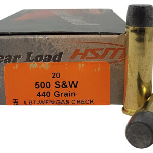 HSM Bear Load Lead Handgun Ammunition .500 S&W 440gr WFN 1500 fps 20/ct HSM-500SW-6-N