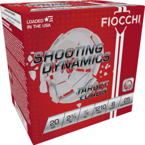 Fiocchi Exacta Heavy Shooting Dynamics Shotshells 20ga 2-3/4 in 7/8 oz 1210 fps #8 25/ct 20SD8
