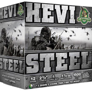 HEVI-Shot HEVI-Steel, 12 Gauge, 2 3/4", 1 1/8 oz. Shotshells, 25 Rounds HS61224