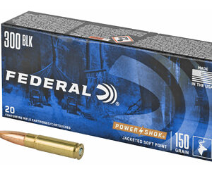 Federal Premium Power-Shok .300 AAC Blackout 150 Grain Soft Point Centerfire Rifle Ammo 20 Rounds 300BLKB 300BLKB