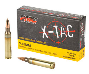PMC X-TAC Centerfire Rifle Ammo - .223 Remington - 55 Grain - 20 Rounds 5.56X