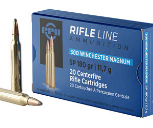 PPU SPBT .300 Winchester Magnum 180 Grain Centerfire Rifle Ammo PP3003