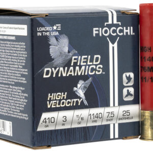 Fiocchi of America 410HV-75 3 in. High Velocity Loads for 25 Rounds in Max 0.68 oz - 410 Guage Size 7.5 410HV75