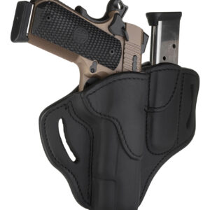 1791 Gunleather BH1M1 Combo OWB 01 Stealth Black Leather Belt Slide Fits 4-5" 1911 | BH1M1SBLR