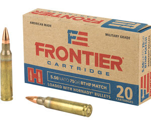 Hornady Frontier Ammo 5.56mm Nato 75gr Bthp Match - 5.56mm Nato 75gr Hollow Point Boat Tail 20/Box FR320