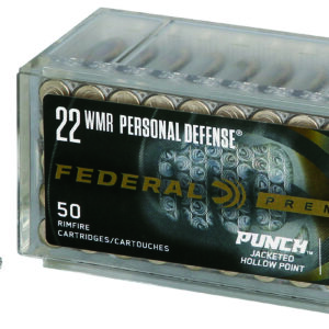 Federal PD22WMR1 Premium Personal Defense Punch 22WMR 45gr Jacketed Hollow Point 50 Per Box