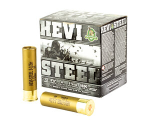 HEVI-Shot Hevi-Steel Waterfowl Ammunition 12 Gauge 3-1/2" 1-3/8 oz #4 Non-Toxic Shot Box of 25 65004