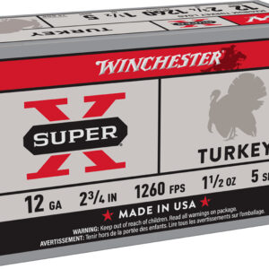 Winchester Super-X Turkey Load 12 Gauge Shotgun Ammo - 12 Gauge 2-3/4" 1-1/2 Oz #5 Shot 10/Box X12MT5