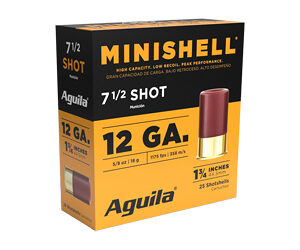 Aguila Minishell 12 Gauge 1-3/4" #7.5 5/8 oz 25rds Shotshell - Miniature Shell for Efficient Hunting - 1CHB1387 1CHB1387