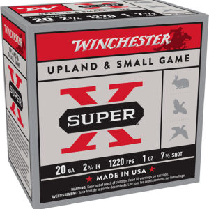 Winchester Super-X High Brass Ammo 20 Gauge 2-3/4" 1 Oz #7.5 Shot - 20 Gauge 2-3/4" 1 Oz #7.5 Shot 25/Box X207