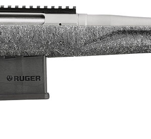 Ruger 46909 American Gen II 223 Rem 10+1, 20" Gun Metal Gray Cerakote Spiral Threaded Barrel, Gun Metal Gray Cerakote Receiver w/Picatinny Rail, Gray Splatter Adjustable Synthetic Stock
