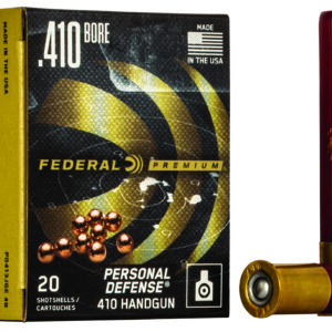 Federal PD413JGE4B Premium Personal Defense 410Gauge 3" 9Pellets 4BuckShot 20 Per Box/10 Case
