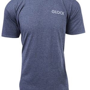 Glock AA75158 Pistol Flag  Heather Navy Cotton/Polyester Short Sleeve XL Semi-Fitted