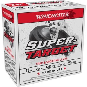 SUPER TARGET 12 GAUGE 2-3/4'' 1-1/8 OZ #7.5 SHOT 25/BOX