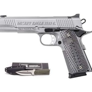 Magnum Research Desert Eagle 1911 Government W/Knife 45ACP 5" 8RD Stainless DE1911GSS-K