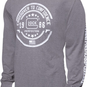 GLOCK OEM CROSSOVER LONG SLVE - T-SHIRT GREY SMALL