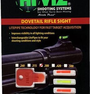 HIVIZ RIFLE FRONT SIGHT FOR - 3/8" DOVETAIL .380"