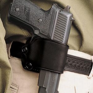 DESANTIS YAQUI SLIDE HOLSTER - RH LEATHER LARGE DA AUTOS BLK